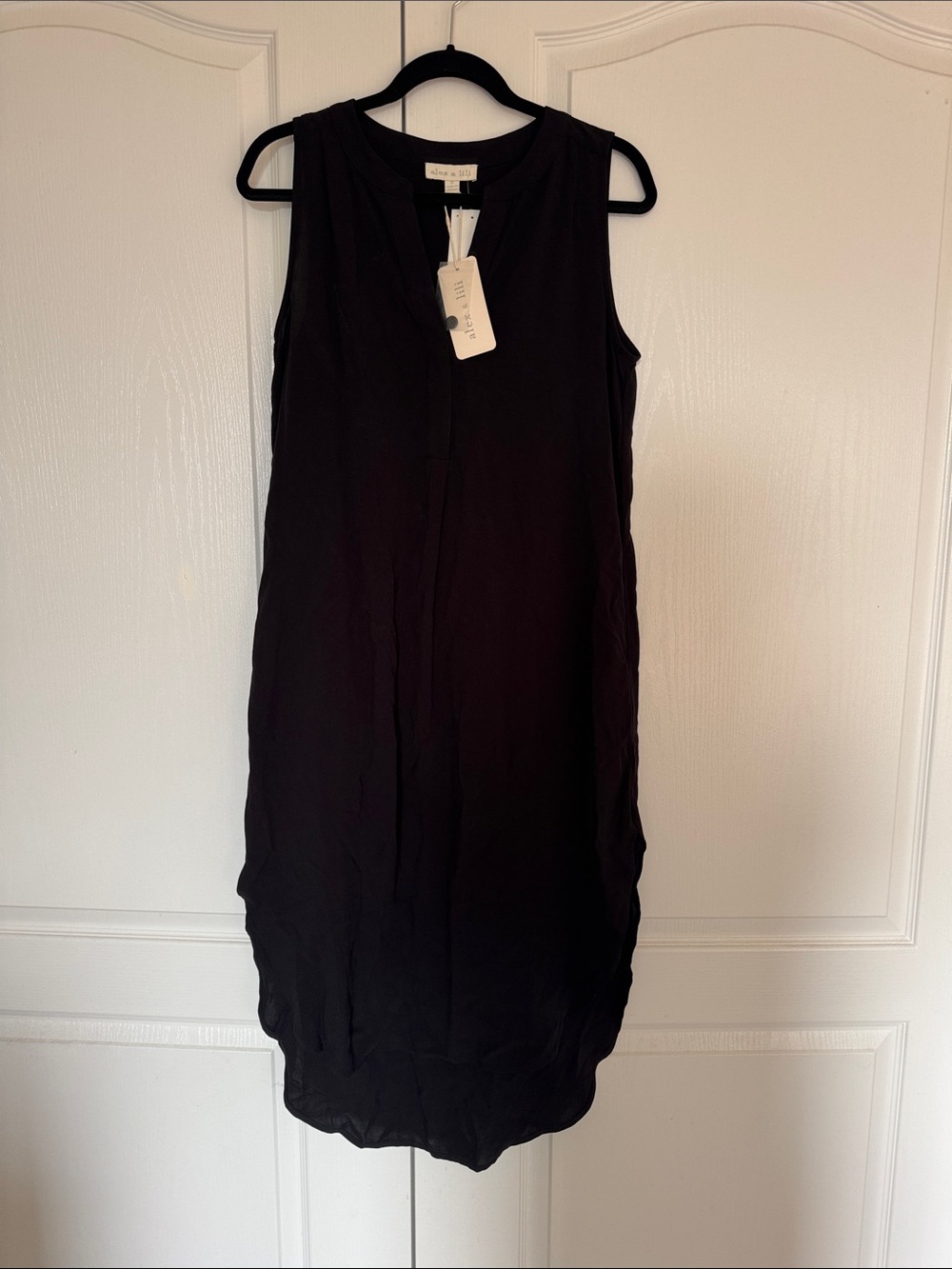Alex & Lili Black Sleeveless Shift Dress